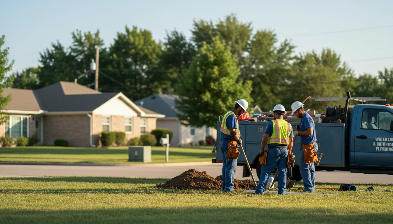 Residential water line and bathroom plumbing service in Joinerville, TX